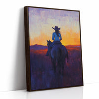 Cowgirl at Sunset Ride