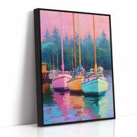 Pastel Fleet At Twilight Harbor