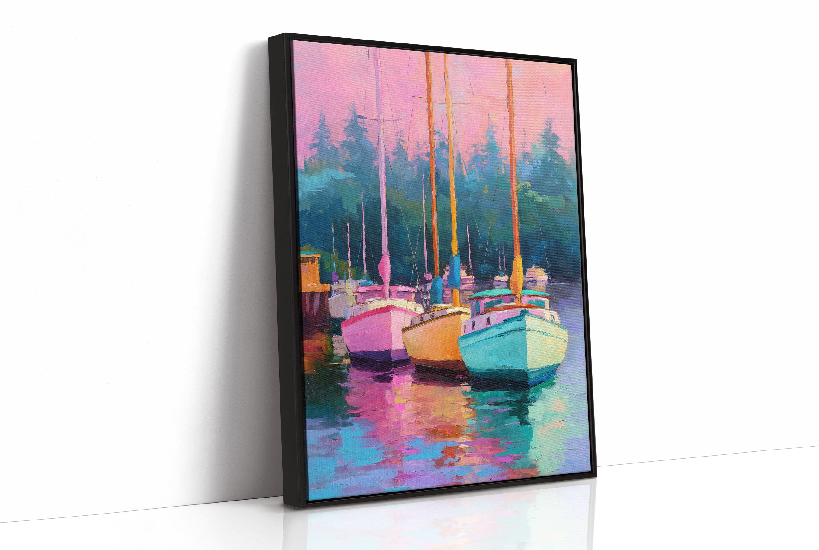 Pastel Fleet At Twilight Harbor