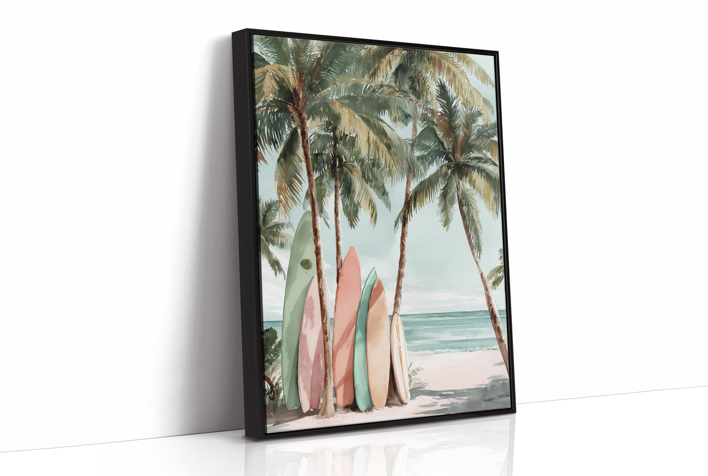 Boards Resting Under Palms