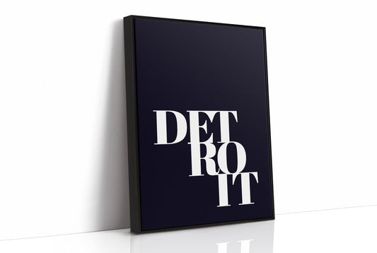 Detroit Bold Typography Print
