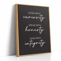 Listen Speak Lead With Integrity