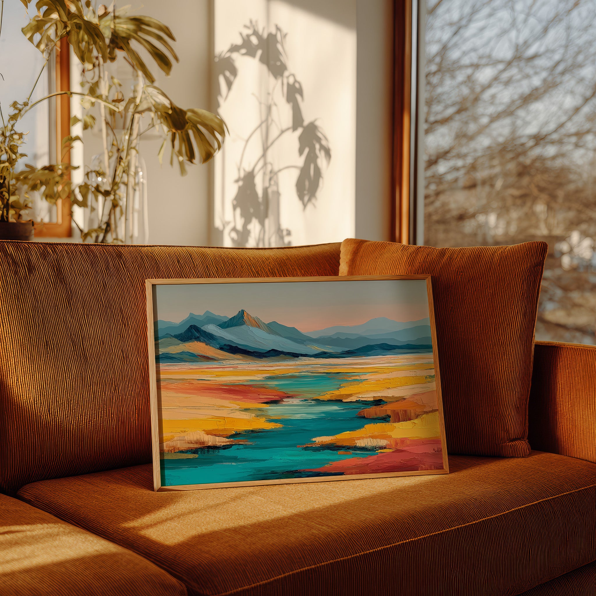 Turquoise Rivers Meet Golden Prairie