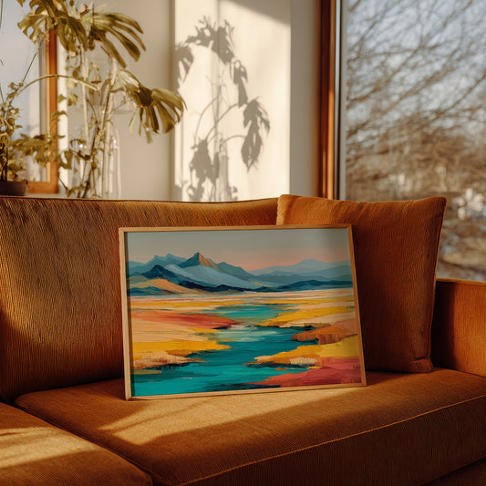 Turquoise Rivers Meet Golden Prairie