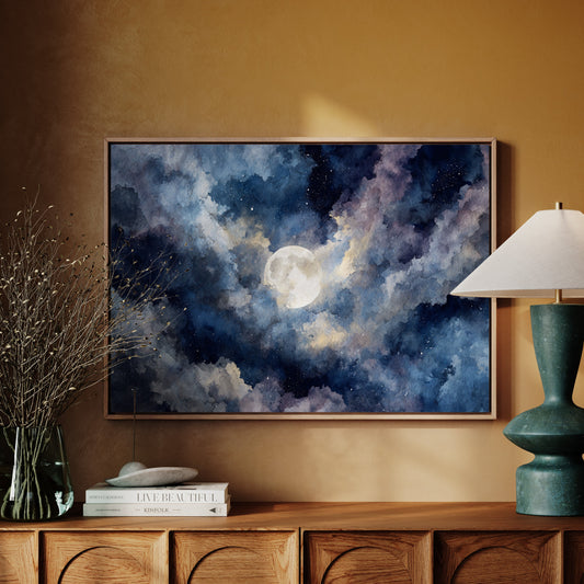 Moonlight Dances Through Storm Clouds