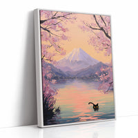 Curious Cat Meets Cherry Blossom Lake