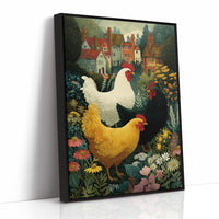 Three Hens and a Cottage Garden