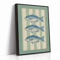 Coastal Blues On Mint Stripes