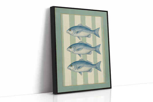 Coastal Blues On Mint Stripes