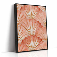 Scallop Shells in Sunset Coral