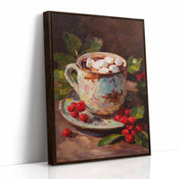 Sipping Warmth Among Winter Berries