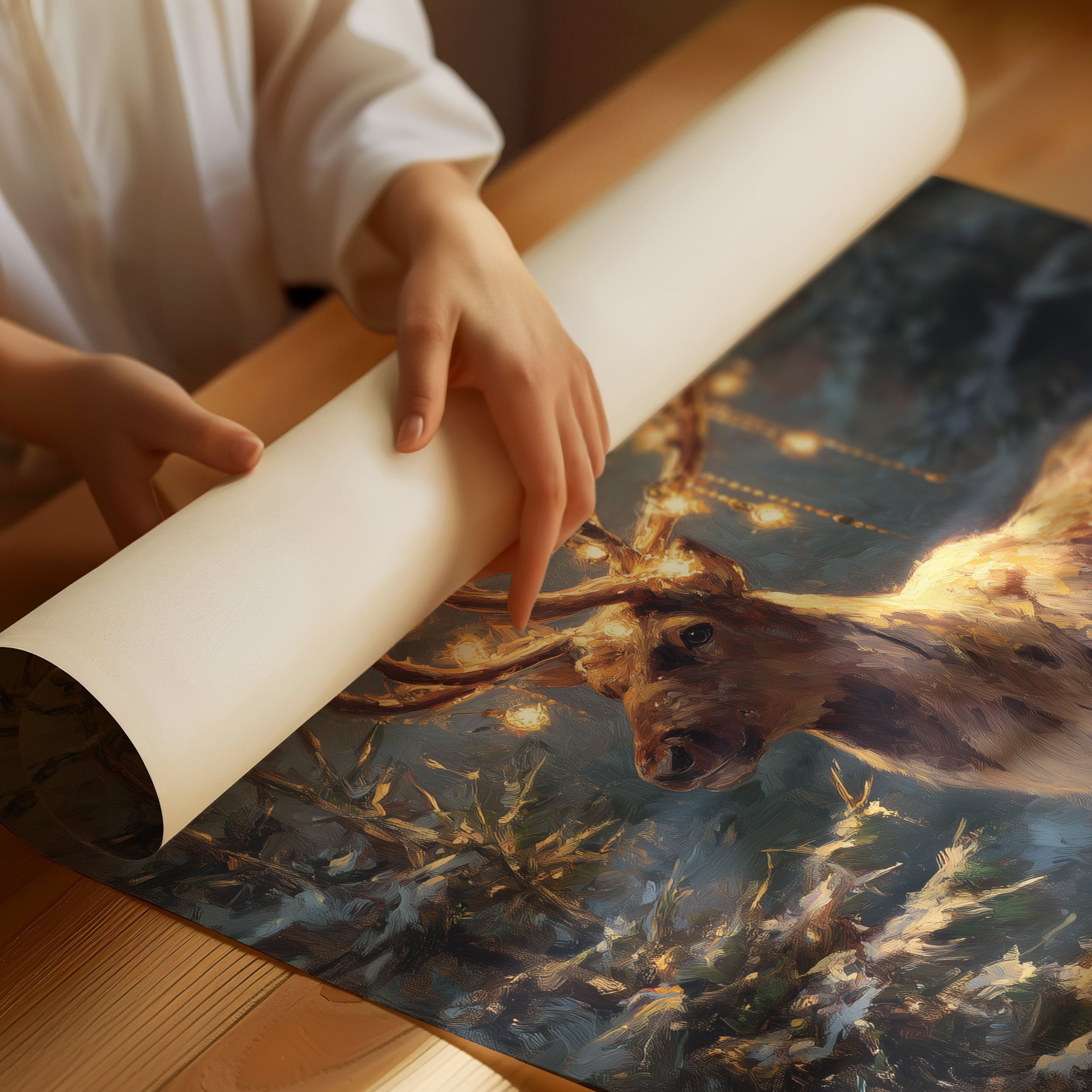 Starlit Antlers Pierce December Night