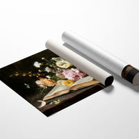 Blooms Rest On Literary Pages