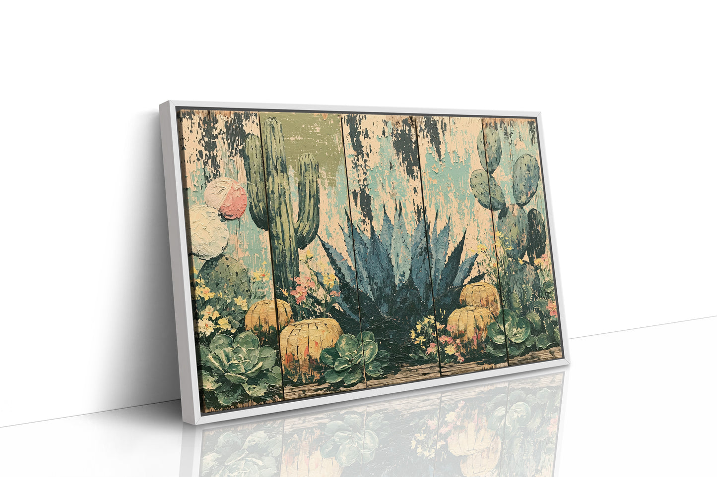 Rustic Cactus Garden Panels