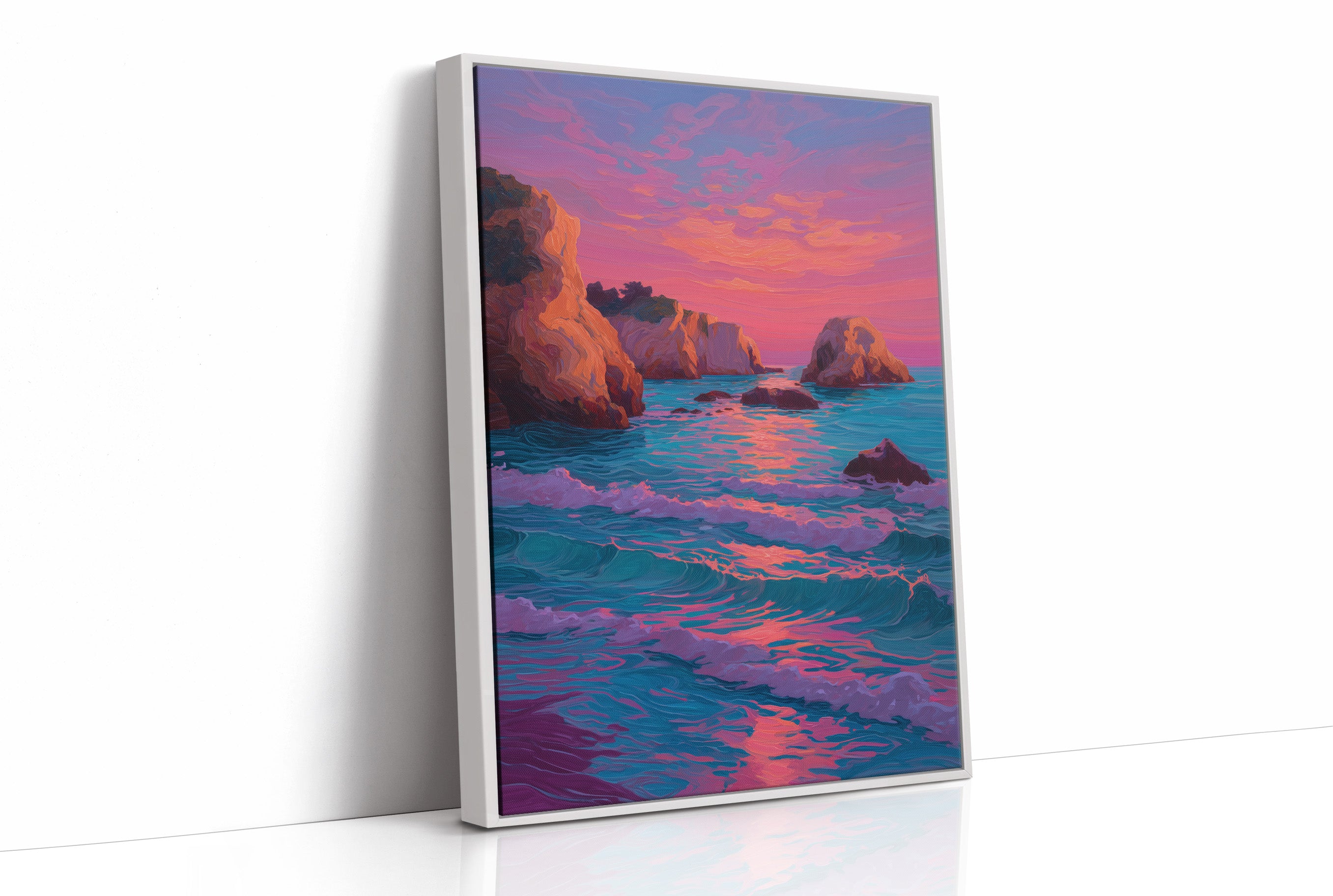 Coastal Cliffs Dance With Dusk