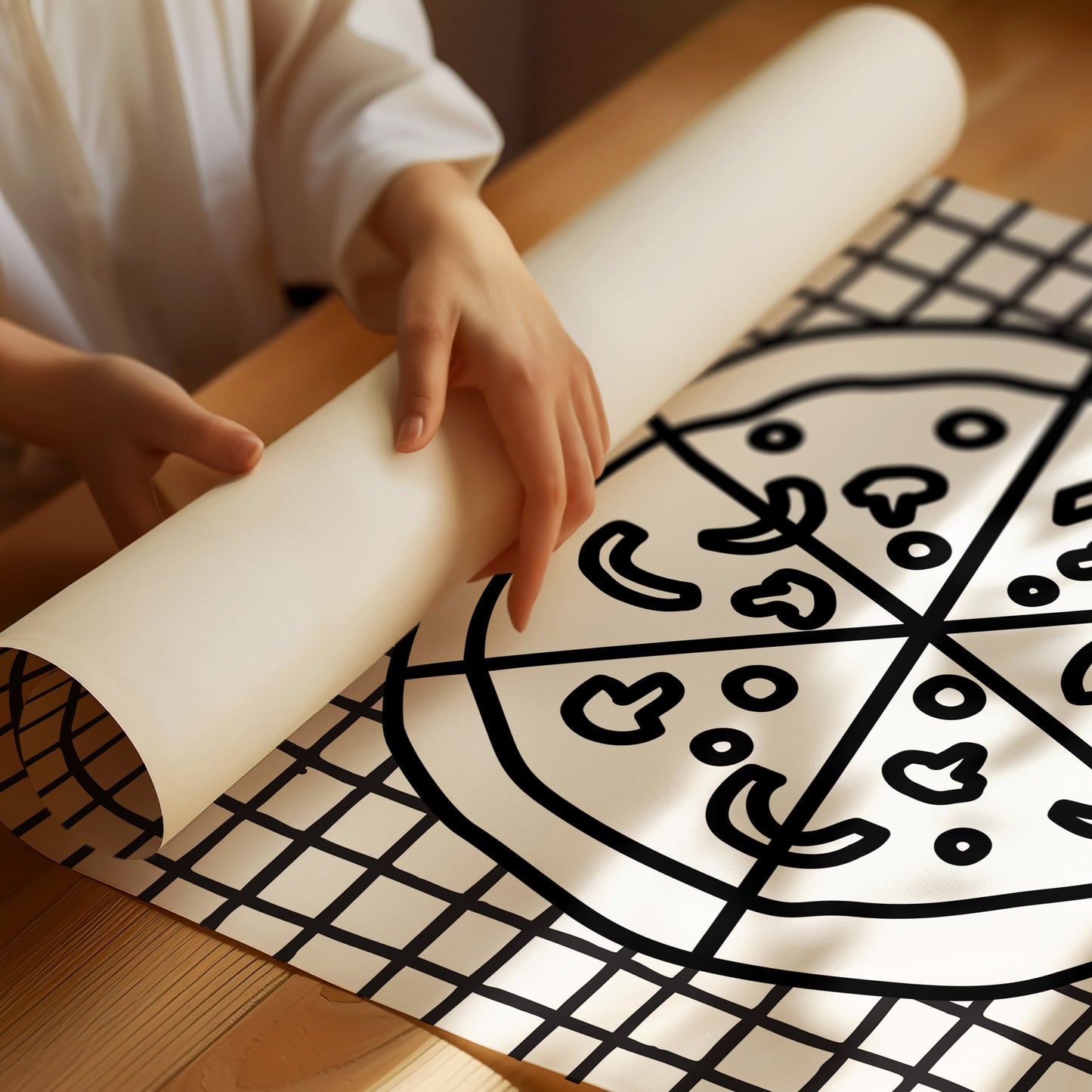 Pizza Stories On Checkered Cloth