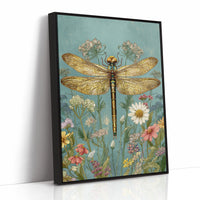 Golden Wings Amidst Wild Blooms