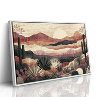 Layered Dusk Over the Desert Garden