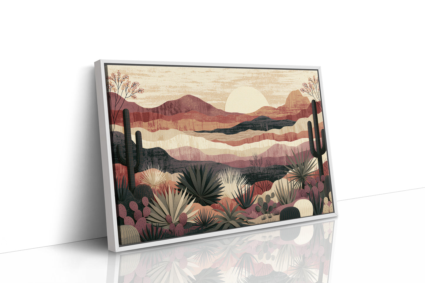Layered Dusk Over the Desert Garden