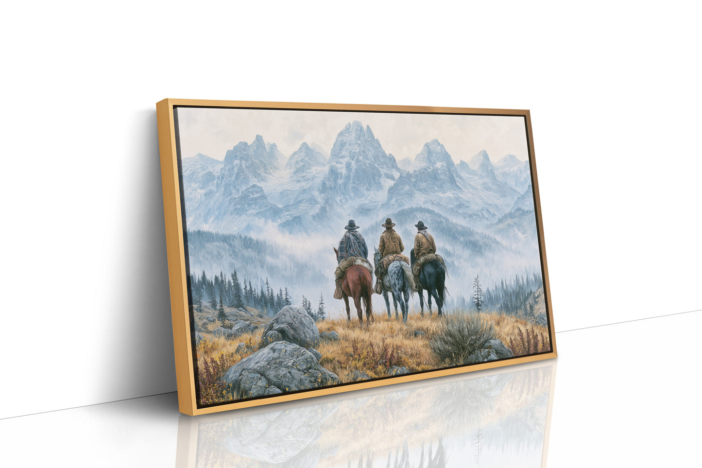 Riders at the Foot of the Tetons