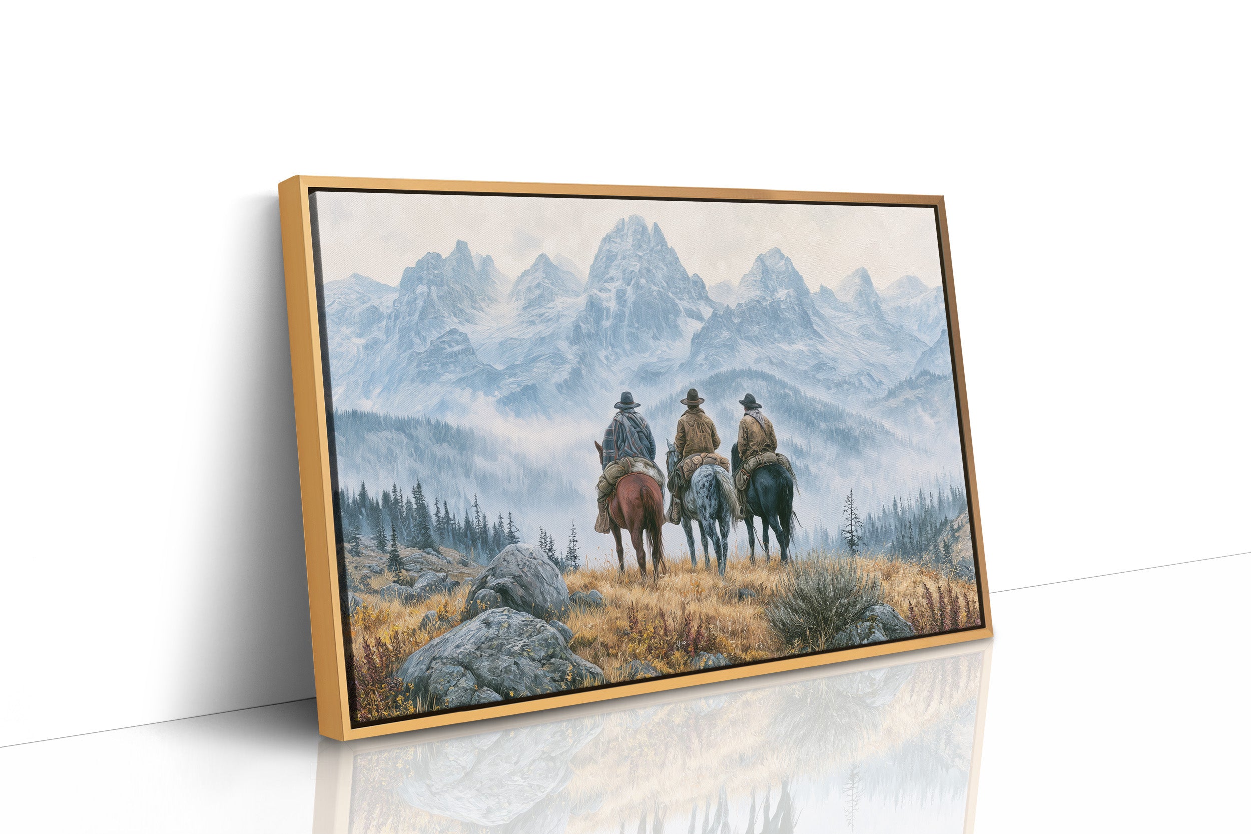 Riders at the Foot of the Tetons