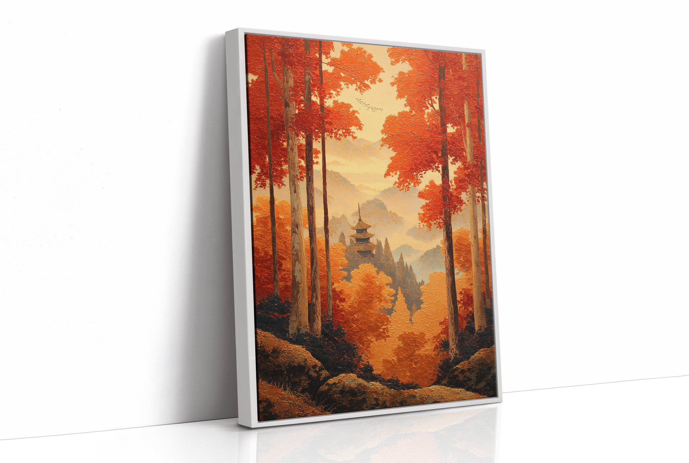 Maple Forest Guards Ancient Temple