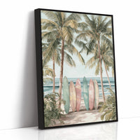 Six Boards Under Palm Shade