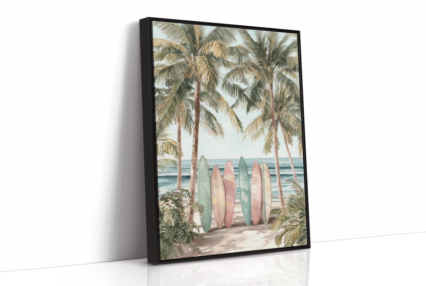 Six Boards Under Palm Shade