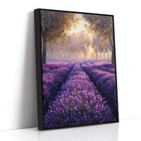 Lavender Fields in Golden Light