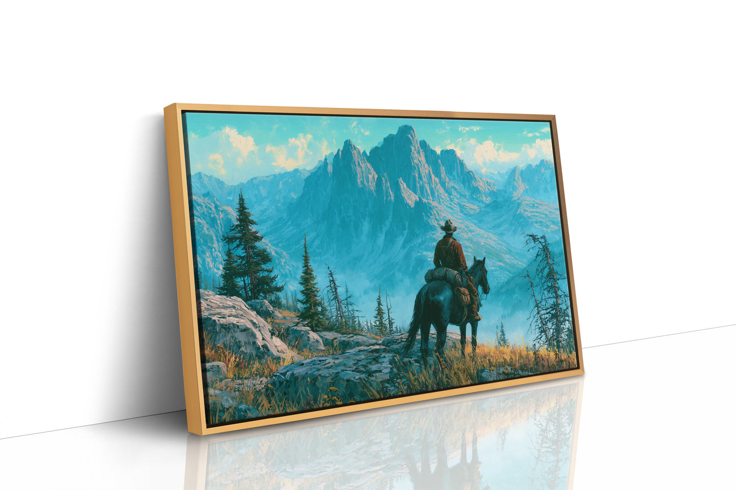 Solitary Ranger in Turquoise Peaks