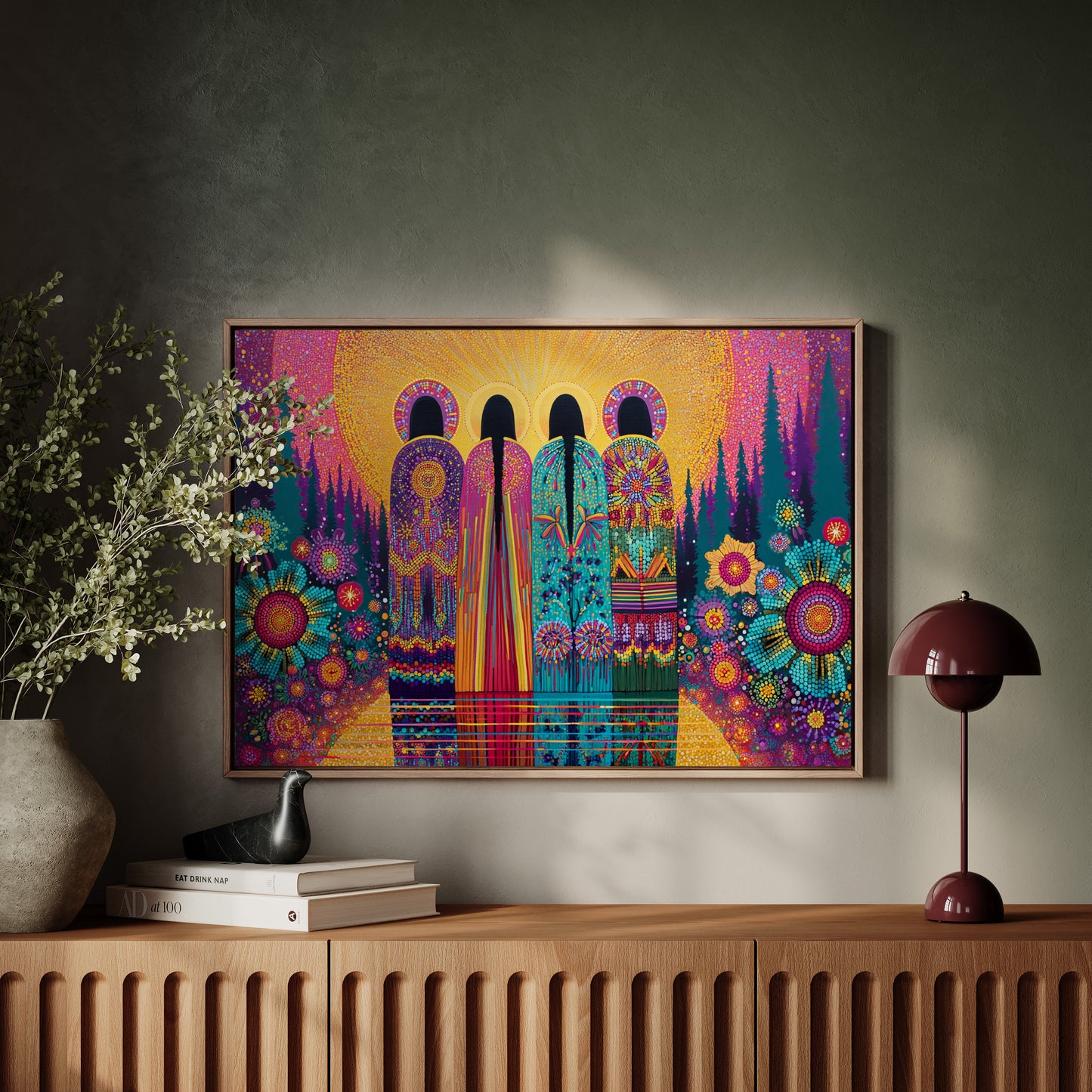 Sacred Garden Sings Through Stained Glass