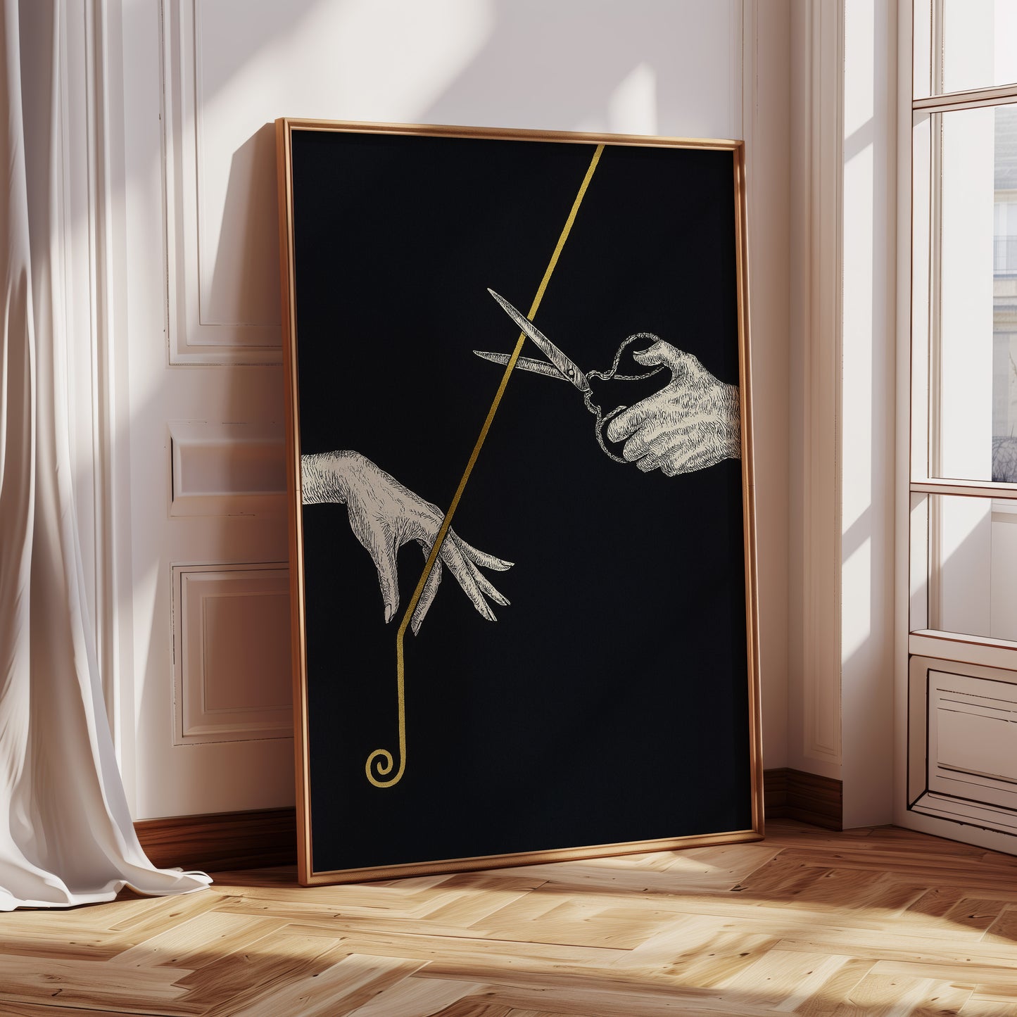 Severance Line in Gold and Ink