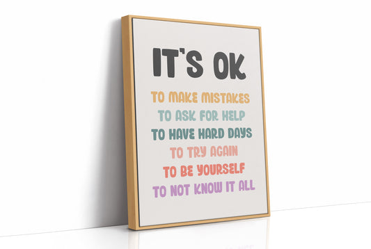 Its OK To Make Mistakes Affirmation Poster