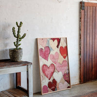 Textured Love – Romantic Heart Wall Art, Abstract Valentine’s Day Decor