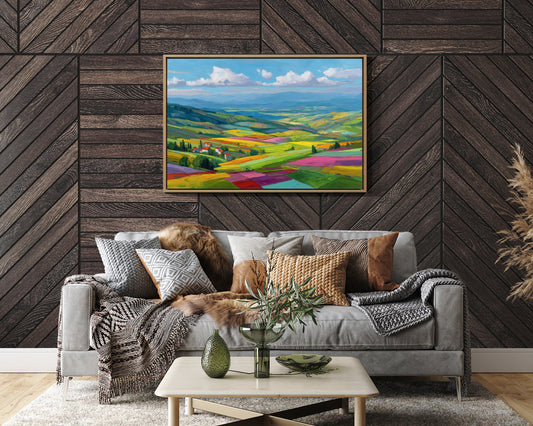 Tuscany Fields Dance In Rainbow Light