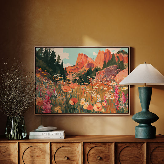 Mountain Poppies Dance At Sunrise