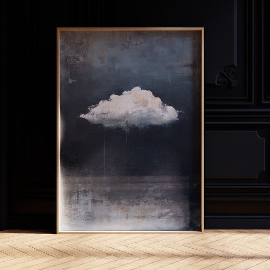 Solitary Cloud Against Dark Skies