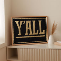 Y’ALL Western Beaded Sign