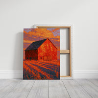 Barn Ablaze in Sunset Fire
