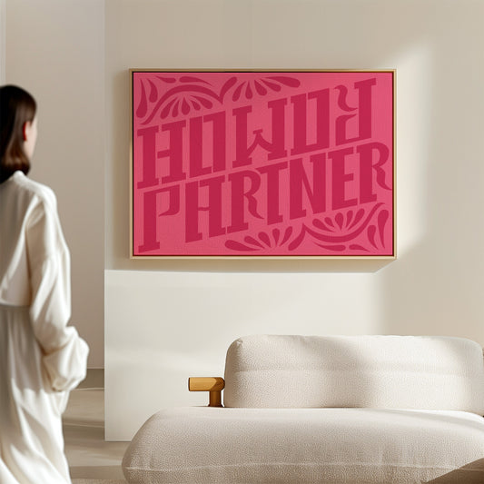 Howdy Partner in Playful Pink Western Style