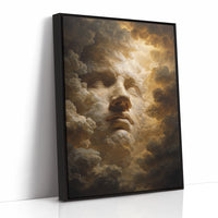 A Face Amongst Golden Clouds