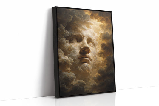 A Face Amongst Golden Clouds