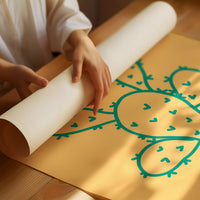 Desert Hearts Bloom In Turquoise Lines