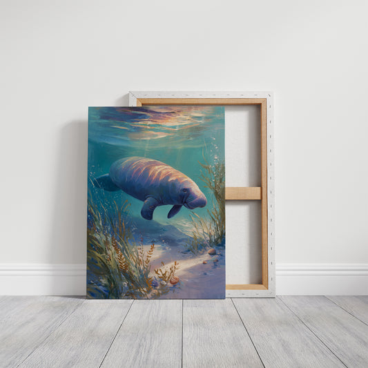 Gentle Giant Glides Through Crystal Waters