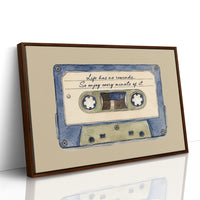 Watercolor Cassette Life Quote