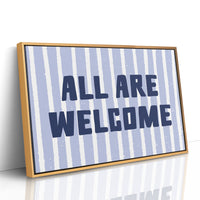 All Are Welcome Striped Print