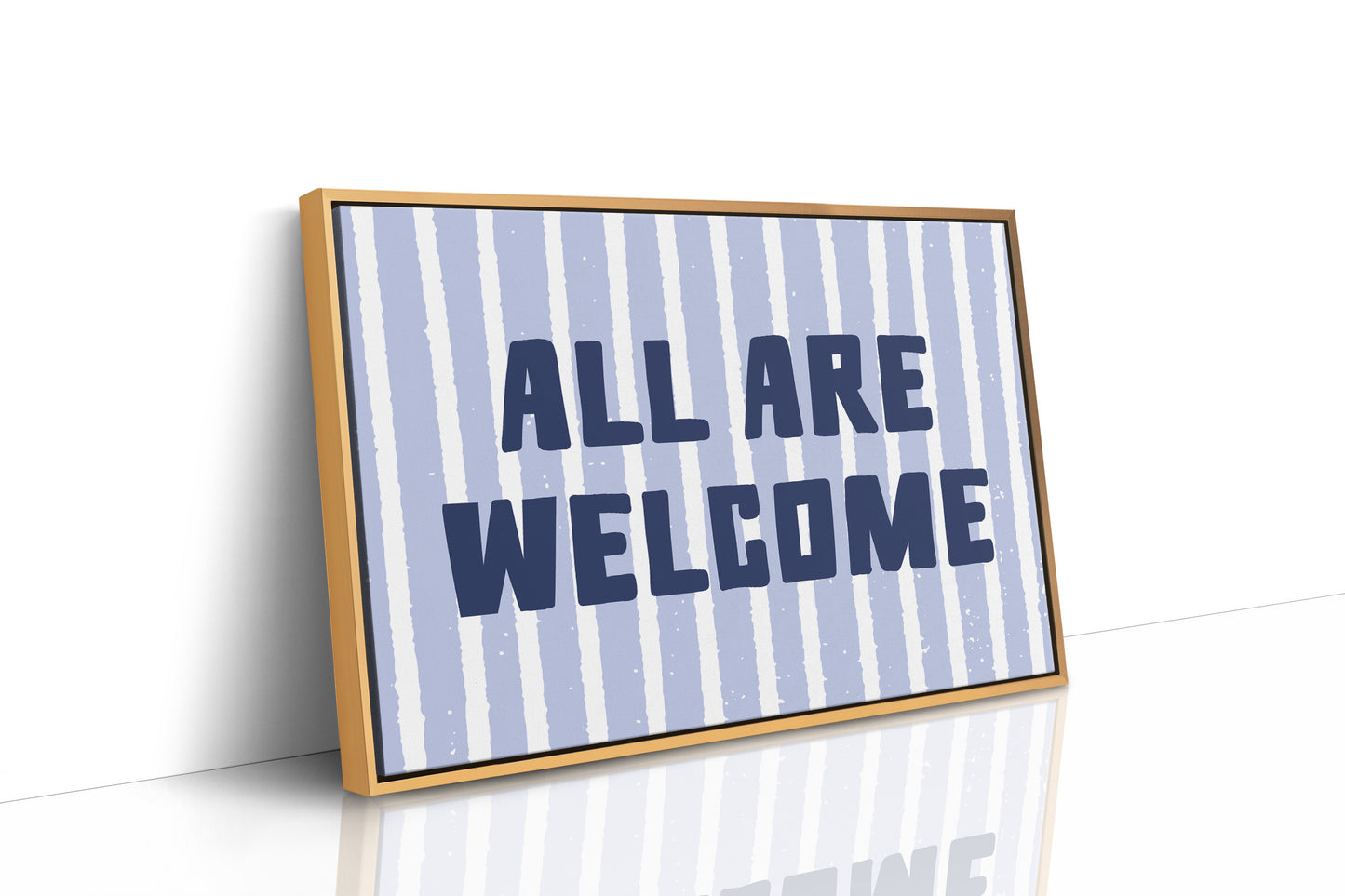 All Are Welcome Striped Print