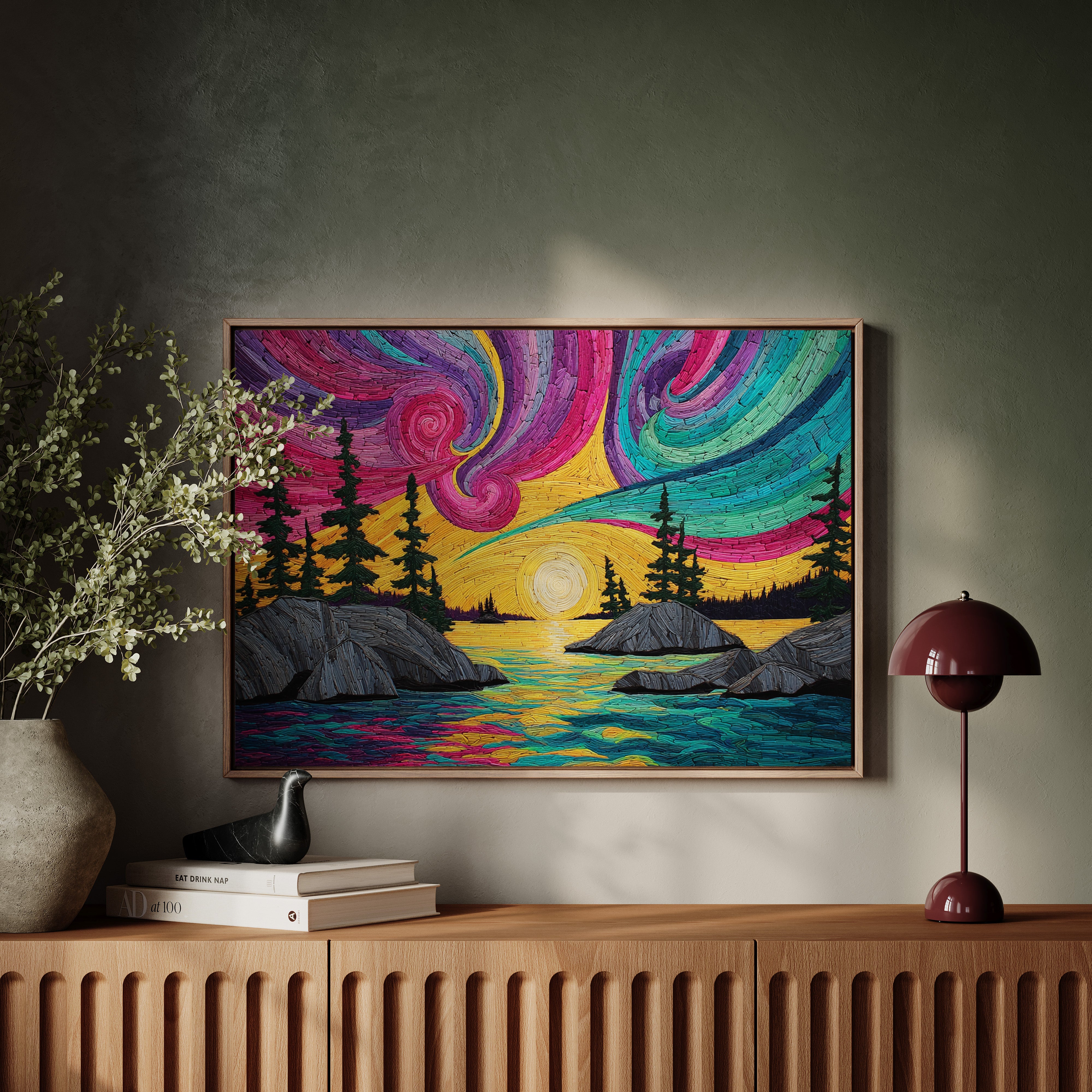 Northern Lights Paint Summer Waters