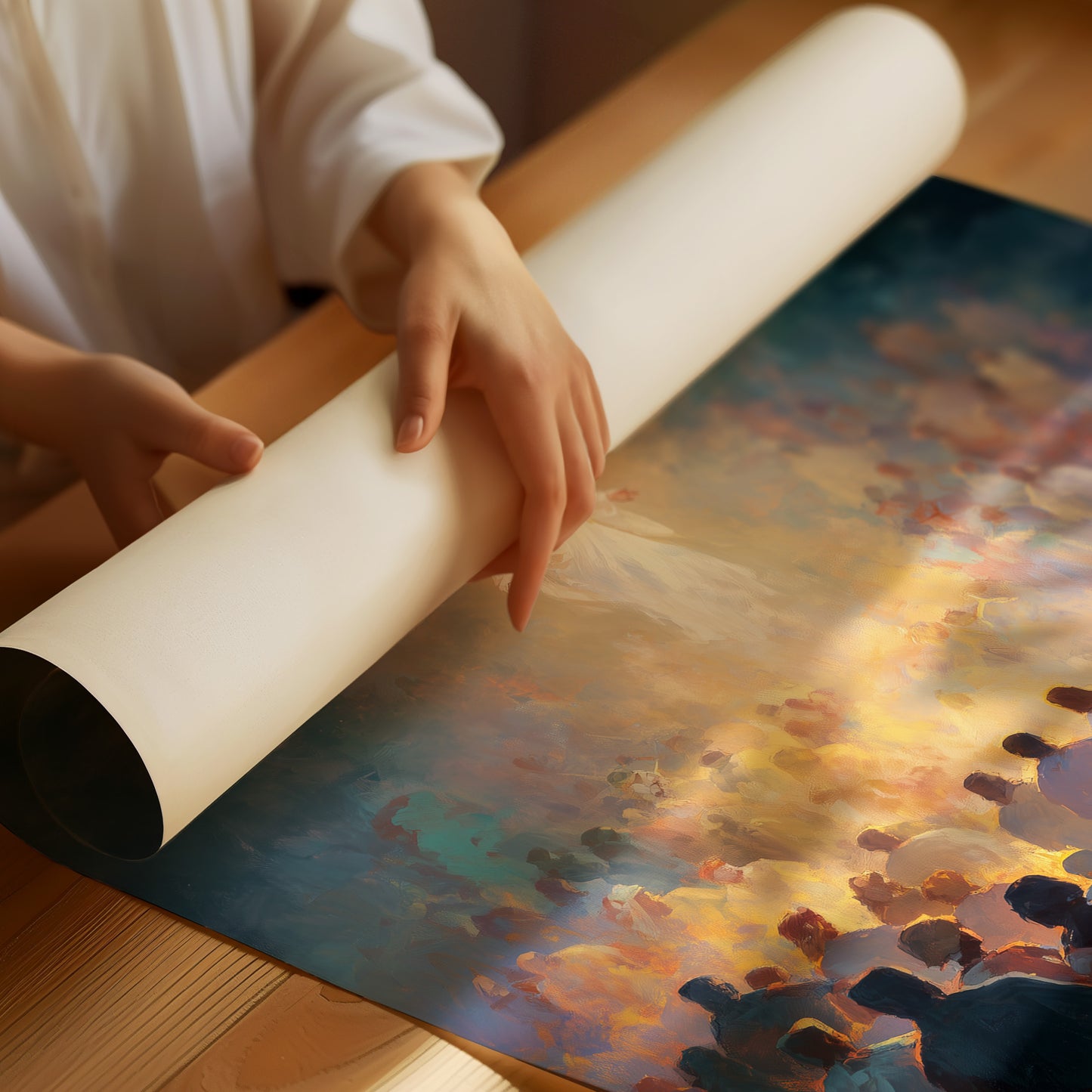 Light Beckons Through Celestial Mist