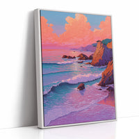 Coral Cliffs Meet Twilight Waves